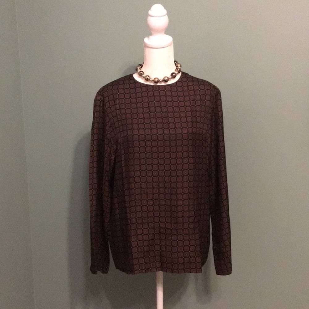 Anne Klein 100% silk blouse. Rare vintage piece!